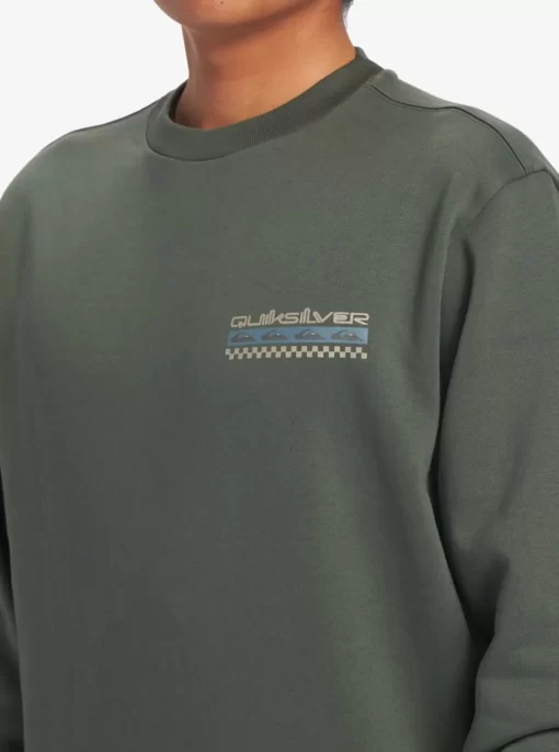 Mens Quiksilver Shirts & Polos | No Control Crew Fleece Crew Neck Sweatshirt