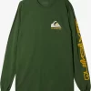 Mens Quiksilver Tees | Omni Logo Long Sleeve T-Shirt