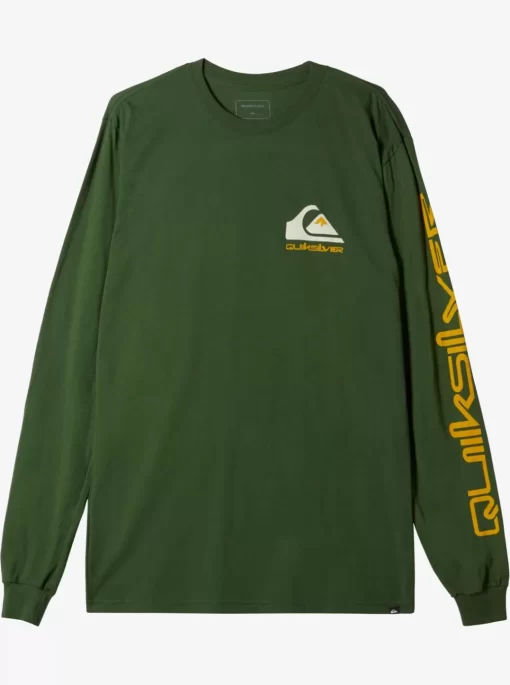 Mens Quiksilver Tees | Omni Logo Long Sleeve T-Shirt