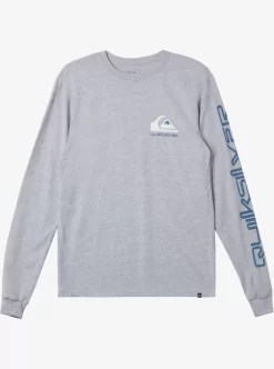 Mens Quiksilver Tees | Omni Logo Long Sleeve T-Shirt