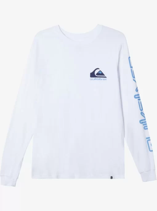 Mens Quiksilver Tees | Omni Logo Long Sleeve T-Shirt