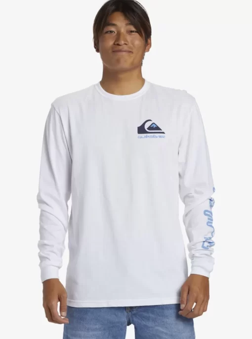 Mens Quiksilver Tees | Omni Logo Long Sleeve T-Shirt