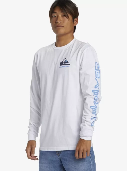 Mens Quiksilver Tees | Omni Logo Long Sleeve T-Shirt