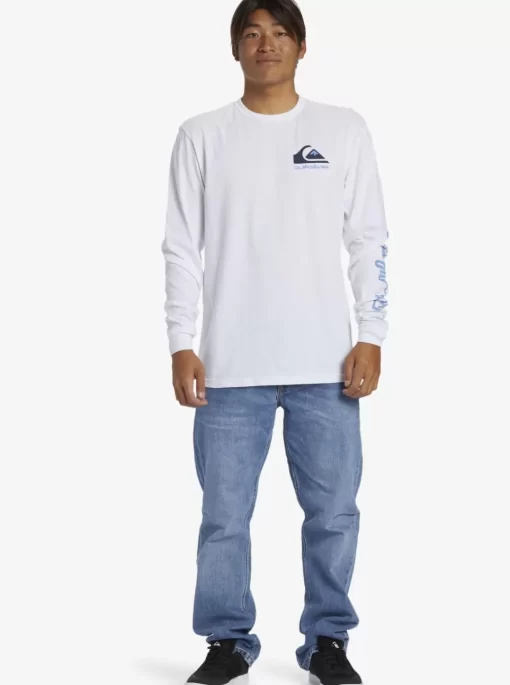 Mens Quiksilver Tees | Omni Logo Long Sleeve T-Shirt