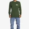 Mens Quiksilver Tees | Omni Logo Long Sleeve T-Shirt