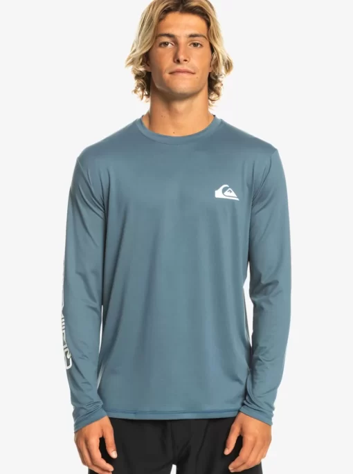 Mens Quiksilver Rashguards | Omni Session Long Sleeve Upf 50 Surf T-Shirt