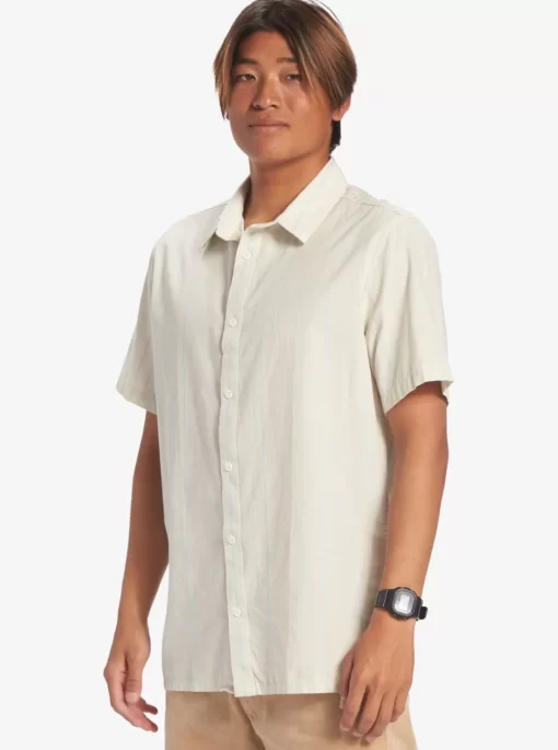 Mens Quiksilver Shirts & Polos | Pacific Stripe Short Sleeve Woven Shirt