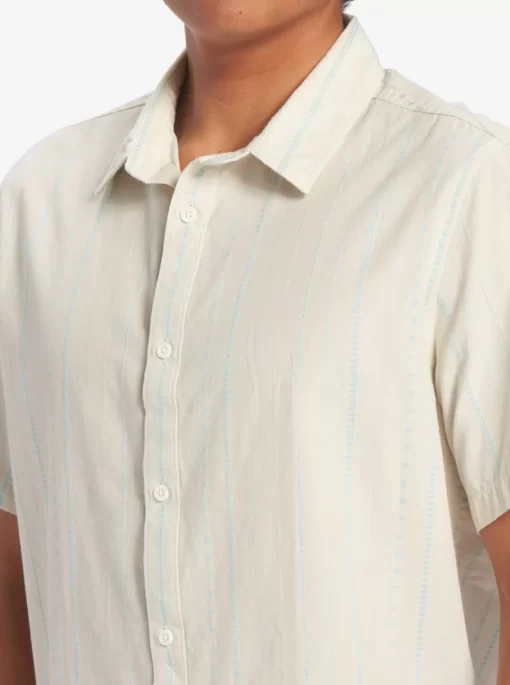 Mens Quiksilver Shirts & Polos | Pacific Stripe Short Sleeve Woven Shirt