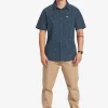 Mens Quiksilver Shirts & Polos | Pacific Stripe Short Sleeve Woven Shirt