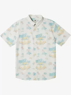 Mens Quiksilver Shirts & Polos | Palm Spritz Short Sleeve Woven Shirt