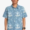 Mens Quiksilver Shirts & Polos | Palm Spritz Short Sleeve Woven Shirt