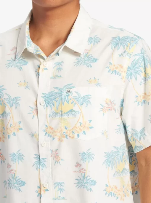 Mens Quiksilver Shirts & Polos | Palm Spritz Short Sleeve Woven Shirt