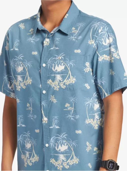 Mens Quiksilver Shirts & Polos | Palm Spritz Short Sleeve Woven Shirt