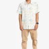 Mens Quiksilver Shirts & Polos | Palm Spritz Short Sleeve Woven Shirt