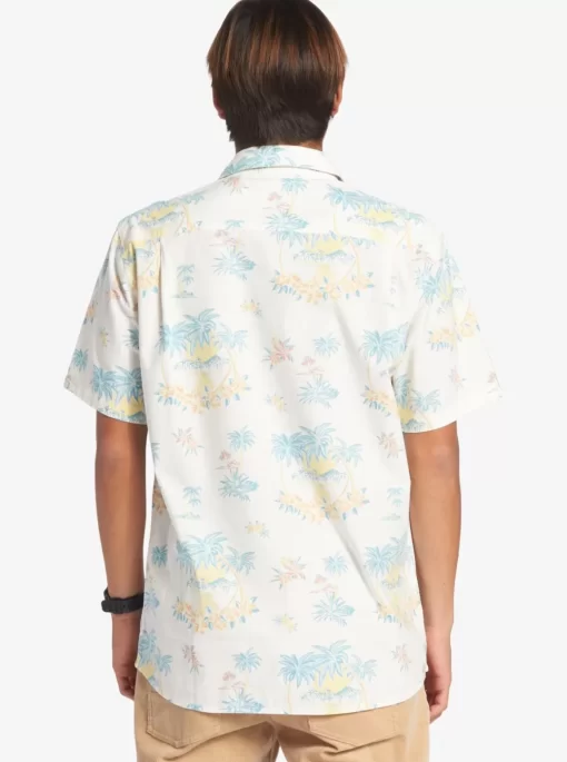 Mens Quiksilver Shirts & Polos | Palm Spritz Short Sleeve Woven Shirt