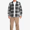 Mens Quiksilver Shirts & Polos | Quarrywood Flannel Long Sleeve Overshirt