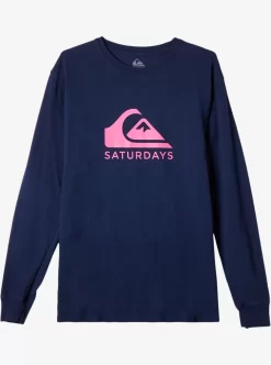 Mens Quiksilver Tees | X Saturdays Nyc Graphic Long Sleeve T-Shirt