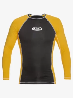 Mens Quiksilver Rashguards | Saturn Protection Long Sleeve Upf 50 Rashguard For Men