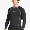 Mens Quiksilver Rashguards | Saturn Protection Long Sleeve Upf 50 Rashguard For Men