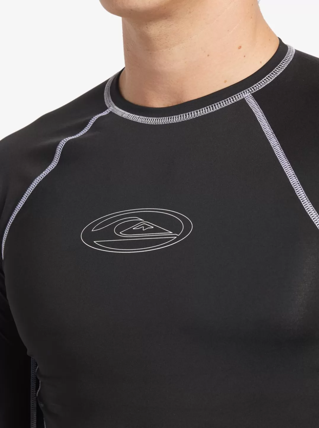 Mens Quiksilver Rashguards | Saturn Protection Long Sleeve Upf 50 Rashguard For Men