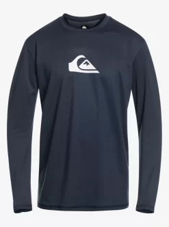 Mens Quiksilver Rashguards | Solid Streak Long Sleeve Upf 50 Surf Tee