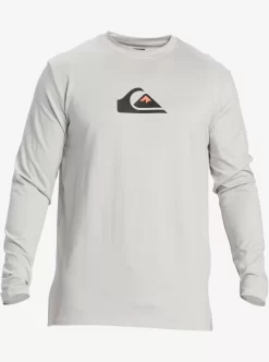 Mens Quiksilver Rashguards | Solid Streak Long Sleeve Upf 50 Surf Tee