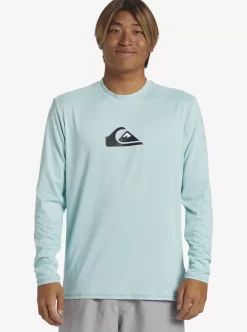 Mens Quiksilver Rashguards | Solid Streak Long Sleeve Upf 50 Surf Tee