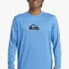 Mens Quiksilver Rashguards | Solid Streak Long Sleeve Upf 50 Surf Tee