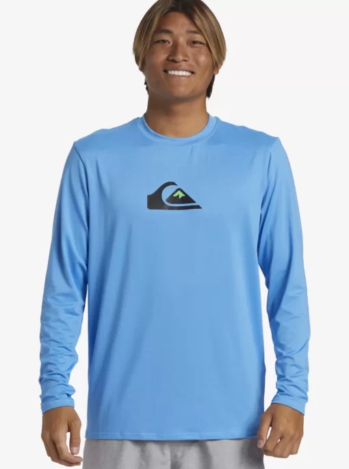 Mens Quiksilver Rashguards | Solid Streak Long Sleeve Upf 50 Surf Tee