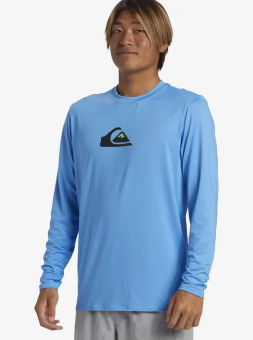 Mens Quiksilver Rashguards | Solid Streak Long Sleeve Upf 50 Surf Tee