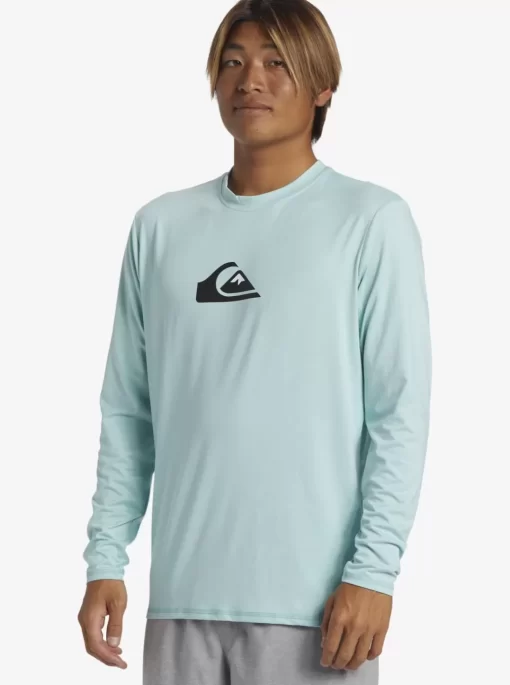 Mens Quiksilver Rashguards | Solid Streak Long Sleeve Upf 50 Surf Tee