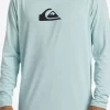 Mens Quiksilver Rashguards | Solid Streak Long Sleeve Upf 50 Surf Tee