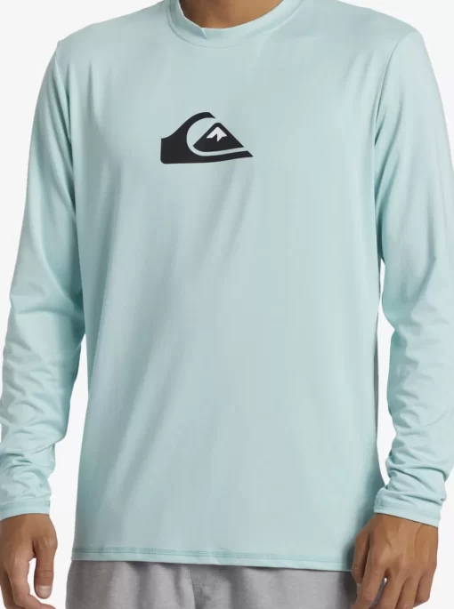 Mens Quiksilver Rashguards | Solid Streak Long Sleeve Upf 50 Surf Tee