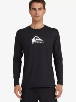 Mens Quiksilver Rashguards | Solid Streak Long Sleeve Upf 50 Surf T-Shirt