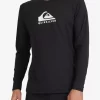 Mens Quiksilver Rashguards | Solid Streak Long Sleeve Upf 50 Surf T-Shirt