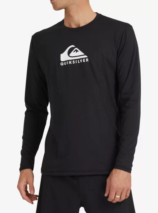 Mens Quiksilver Rashguards | Solid Streak Long Sleeve Upf 50 Surf T-Shirt