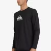 Mens Quiksilver Rashguards | Solid Streak Long Sleeve Upf 50 Surf T-Shirt