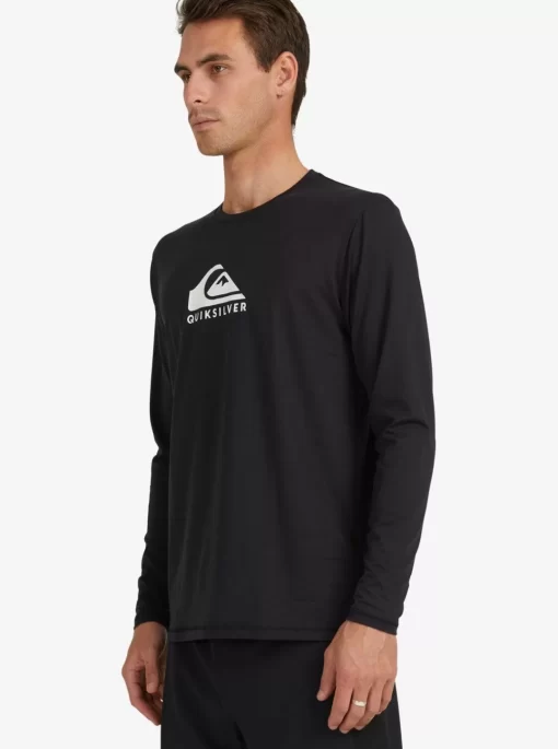 Mens Quiksilver Rashguards | Solid Streak Long Sleeve Upf 50 Surf T-Shirt