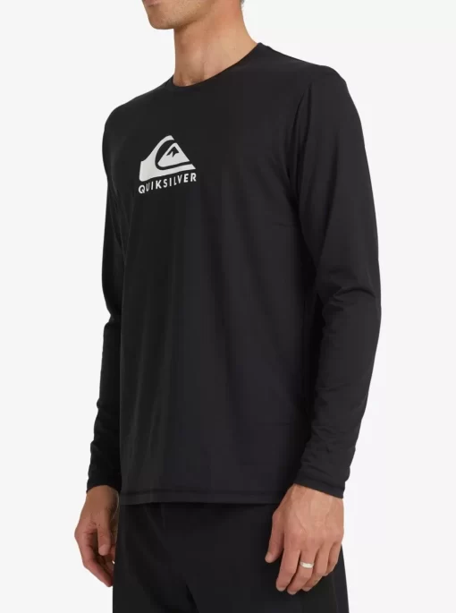 Mens Quiksilver Rashguards | Solid Streak Long Sleeve Upf 50 Surf T-Shirt