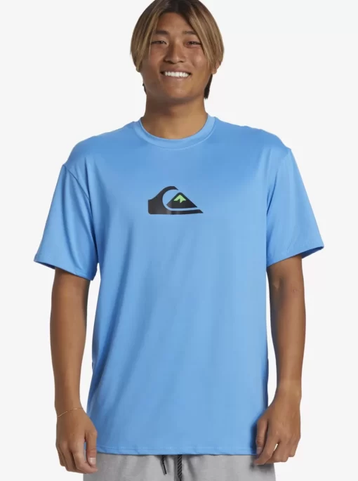 Mens Quiksilver Rashguards | Solid Streak Short Sleeve Upf 50 Surf Tee