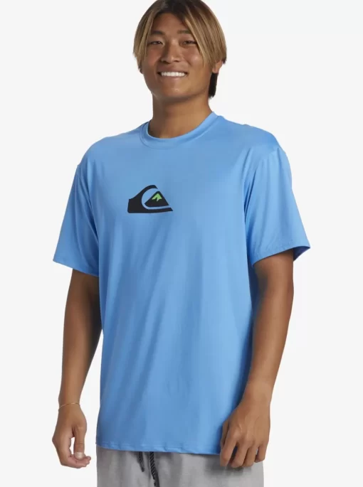 Mens Quiksilver Rashguards | Solid Streak Short Sleeve Upf 50 Surf Tee