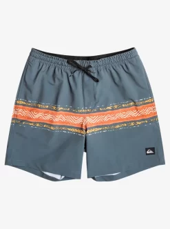 Mens Quiksilver Elastic Waist | Surfsilk Mesa Stripe 17" Volleys