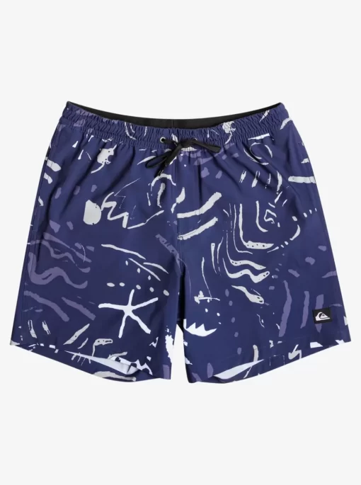 Mens Quiksilver Elastic Waist | Surfsilk Mix 17" Volleys