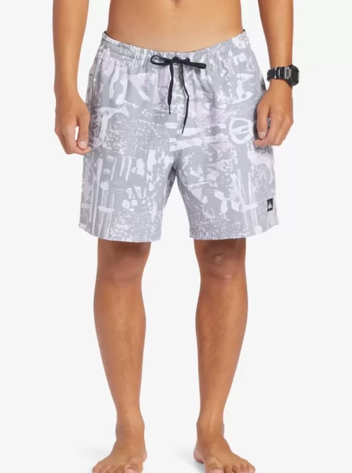 Mens Quiksilver Elastic Waist | Surfsilk Mix 17" Volleys