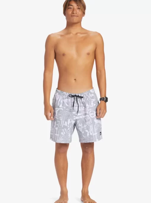 Mens Quiksilver Elastic Waist | Surfsilk Mix 17" Volleys