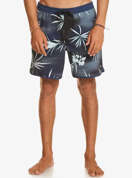 Mens Quiksilver Elastic Waist | Surfsilk Scallop Volley 17" Volleys