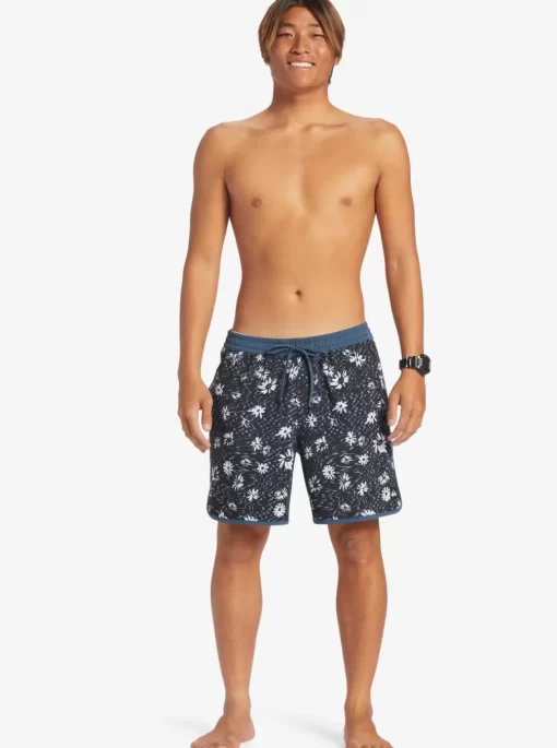 Mens Quiksilver Elastic Waist | Surfsilk Scallop Volley 17" Volleys