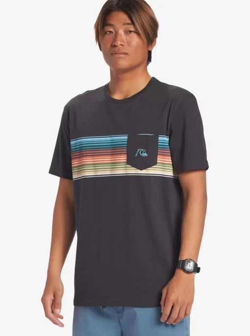 Mens Quiksilver Tees | Swell Vision Stripe Pocket T-Shirt