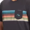 Mens Quiksilver Tees | Swell Vision Stripe Pocket T-Shirt