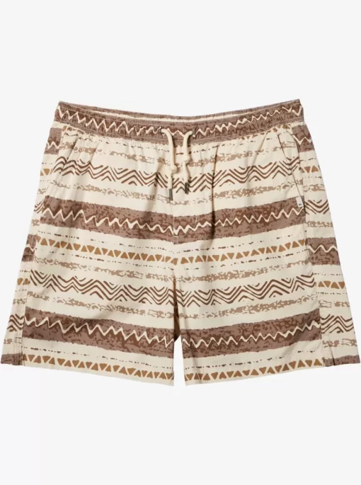 Mens Quiksilver Shorts & Amphibians | Taxer Print Elastic Waist Shorts